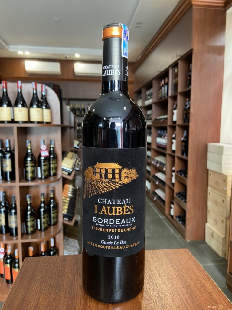 Rượu vang Chateau Laubes tem nhung