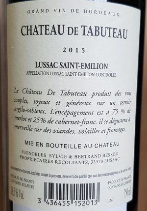 Vang Chateau de Tabuteau