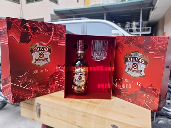 Chivas 12 Hộp Quà 2022 đỏ đẹp