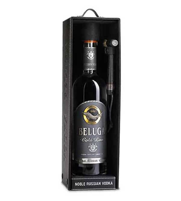 Rượu Vodka Beluga Gold Line Hộp Da