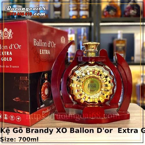 Rượu Ballon Dor XO Extra Gold Kệ Gỗ