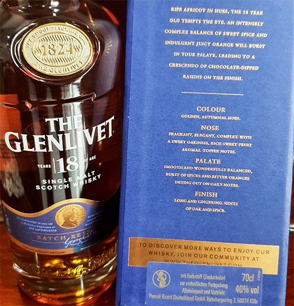 Rượu Glenlivet 18 Năm Batch Reserve giới thiệu