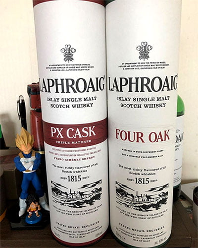 Rượu Laphroaig Four Oak và pX cask