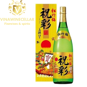 Rượu Sake Vảy Vàng Takara Shozu Chai Xanh 1.8 lít